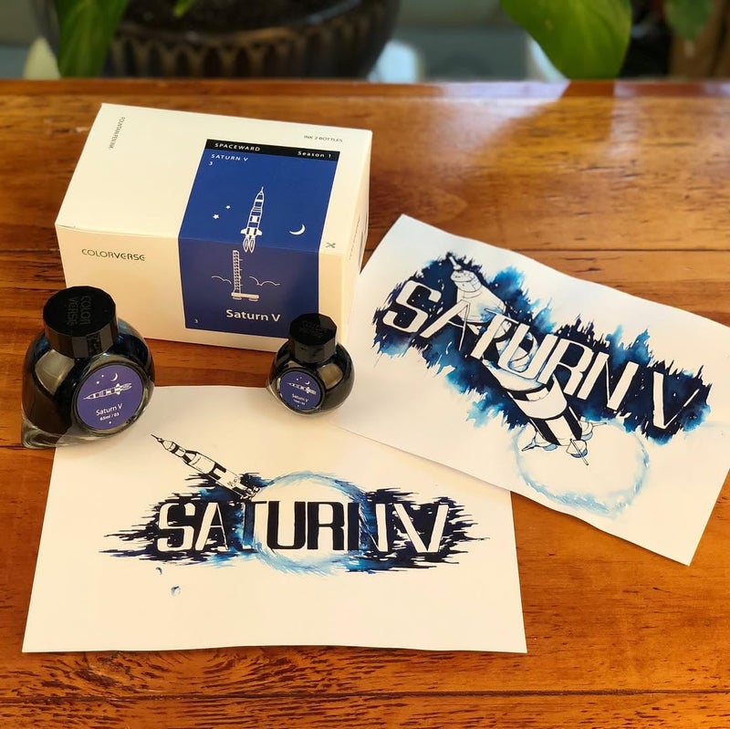 Colorverse Ink - Spaceward -No. 3, Saturn V (65ml & 15ml) Fountain Pen Ink - Image 4